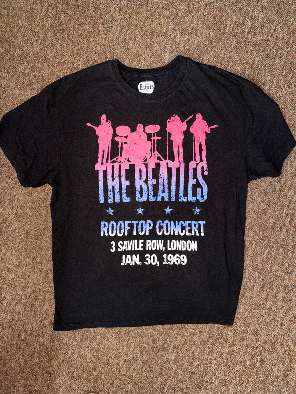The Beatles Rooftop Concert Graphic Tee - Black